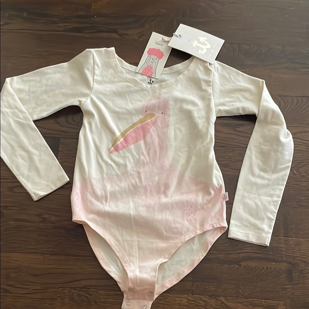 Kids Long Sleeve One Piece - Pink and White